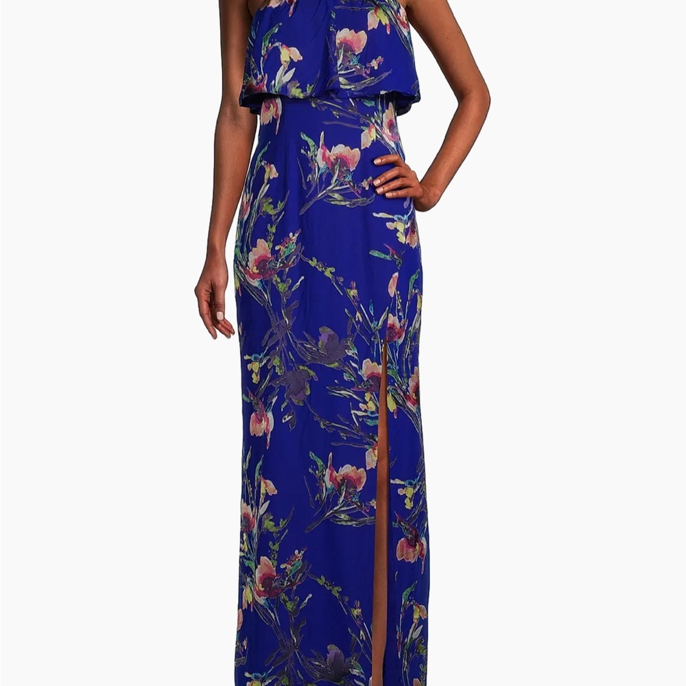 Floral Blue Maxi Dress